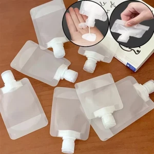 5 Pezzi Sacchetti Vuoti Ricaricabili da Viaggio Spremere Lozione Shampoo Dispenser Portatile UK - Foto 1 di 14