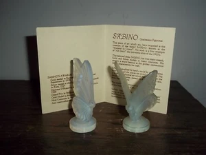 SABINO opalescent figurine sculptor of crystal art deco lot 2 butterfly France - Picture 1 of 16