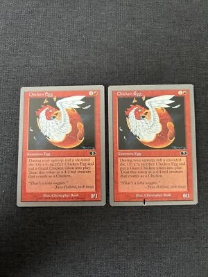 Chicken Egg Magic The Gathering Unglued Card 2x - Image 1 of 2