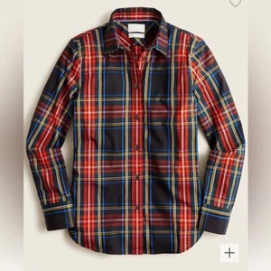J. Crew Slim-Fit Baumwoll Popeline Button Down Stewart Tartan Gr. 2 Urlaub - Bild 1 von 10