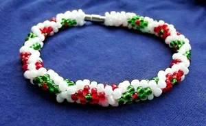 Bracelet KUMIHIMO   ~ 27cm (10,6"). Handmade. - Picture 1 of 10