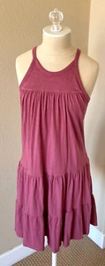VARIEDAD Vestido Solero Tejido Slub en Niveles Tanque Verano Playa 1 S Berry $158 - Imagen 1 de 9