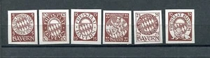 GERMANY BAVARIA FREISTAAT BAYERN LOVELY SET OF PROOFS IN COLOUR BROWN MNG HINGED - Picture 1 of 1
