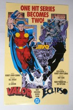 Valor and Eclipso The Darkness Within Promo Poster, 11" x 17", VF DC 1992 r