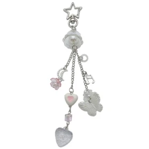 Heart Butterfly Pendants Phone Charm Straps Lanyard Decoration Purse Accessories - Zdjęcie 1 z 8