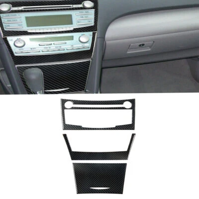 3Pcs Carbon Fiber Center Console Control Panel Cover Trim For Toyota Camry 07-11 - image 1 of 4