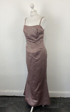 Alfred Angelo Evening / Wedding Dress Pink Bead Embellished Strappy Maxi Dress