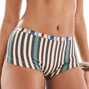 ASOS DESIGN micro pantaloncino da bagno donna a righe luminose taglia S - Foto 1 di 9