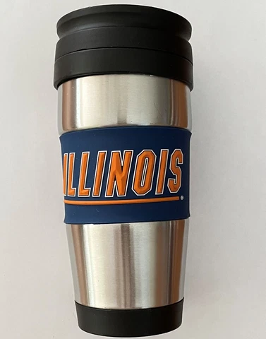 NCAA Illinois Fighting Illini Stainless Steel Travel Coffee Cup Tumbler 16oz 2nd Cover