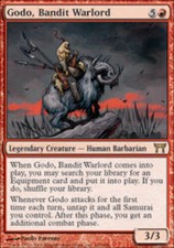 1x Godo, Bandit Warlord LP, English MTG Champions of Kamigawa