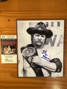 Foto autógrafa de Stan Hansen WWF 8x10 de lucha libre certificada por la JSA WWE HOF - Imagen 1 de 5