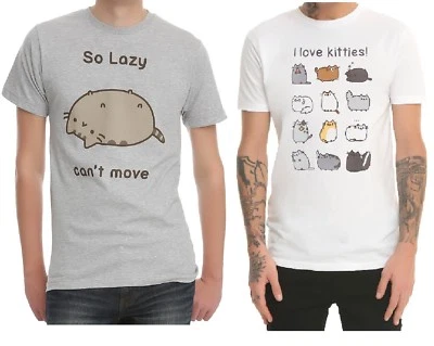 Pusheen The Cat 2 Camiseta Paquete de Regalo SO LAZY & I LOVE KITTIES Camiseta Nueva con Etiquetas  Foto 1 de 3