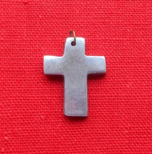 Petite Croix Pendentif en Aluminium Poli ! - Picture 1 of 2