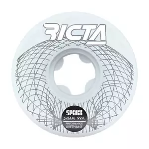 Ruedas de patineta blancas Ricta Wireframe Sparx 54 mm 99a - Imagen 1 de 3