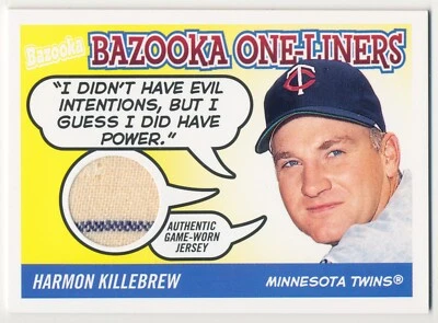 2004 Topps Bazooka One Liners Relics HARMON KILLEBREW Pinstripe Jersey Rare SP - Image 1 of 2