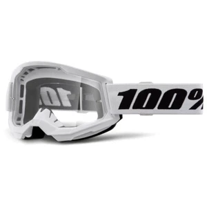 Maschera Motocross 100% Strata 2 Bianco Lente Trasparente - Imagen 1 de 2