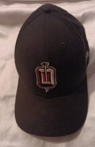 New Era 39Thirty Hat O Logo Stretchy Solid Black Cap Meduim Large - Picture 1 of 6