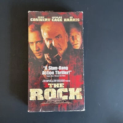 VHS The Rock Sean Connery Nicholas Cage Ed Harris Thriller High Action Drama EUC - Imagem 1 de 4