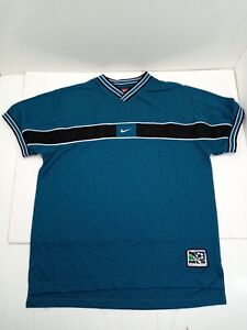 Vintage Team Nike Youth Boys Soccer Jersey Style Shirt Size XL/20 Green/Black