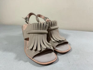 G.H. BASS & CO WOMEN'S TAN LEATHER SLINGBACK KILTIE REAGAN SANDALS SIZE 8.5M - Picture 1 of 3