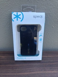 Original Speck PixelGRIP Pixel Skin HD Hülle Schwarz iPhone 4/4S - Bild 1 von 4