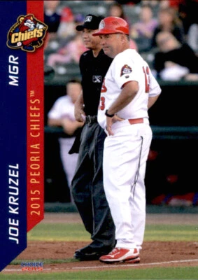 2015 Peoria Chiefs Choice #28 Joe Kruzel Manager Baseball Card - Image 1 of 2