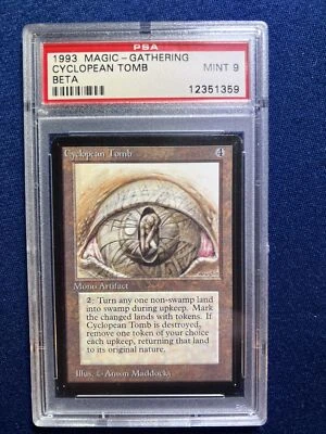 MTG Beta Limited Edition Cyclopean Tomb PSA 9 MINT 1993 Original English  - Image 1 of 2