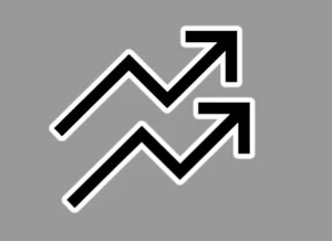 2X Stock Market Arrow Stickers Going Up or Down 3.5" x 1.75" - Picture 1 of 1