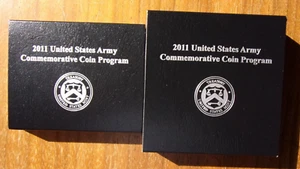 2011-P United States Army Commemorative Proof Silver Dollar "2 COIN SET"COA OGP - Picture 1 of 3