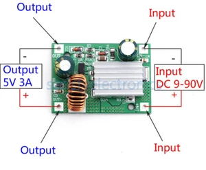 DC-DC Buck Step Down 84V 72V 60V 48V 36V 9V-90V to 12V 3A Power Supply Module - Picture 1 of 4