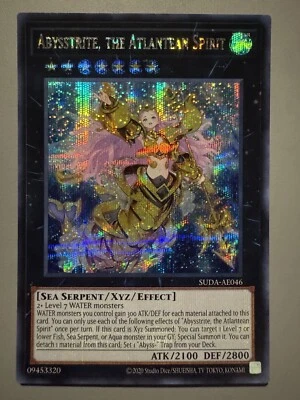 YUGIOH ABYSSTRITE THE ATLANTEAN SPIRIT ASIA ENGLISH SUDA-AE046 SECRET RARE - Image 1 of 3