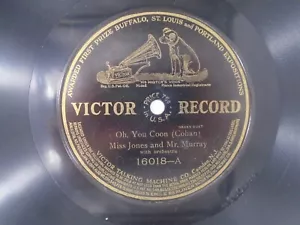 Oh You Coon Miss Jones Mr Murray Down in Georgia Collins VICTOR 16018 EE- - Imagen 1 de 2