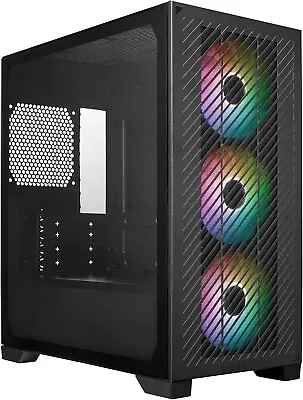 Cooler Master Elite 301 Gaming PC Case mATX 3x 120MM ARGB Fans Glass Panel - Image 1 of 4