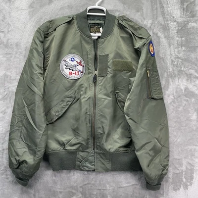 Jaqueta Bombardeiro Masculina Vintage Spiewak Tipo L-2 LT USAF B-17 EAA oito Força Aérea Cetim - Imagem 1 de 4