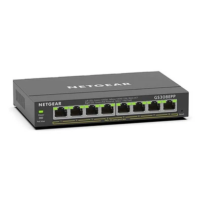NETGEAR PoE Switch 8 Port Gigabit Ethernet Plus Network Switch (GS308EPP) - with - Image 1 of 4