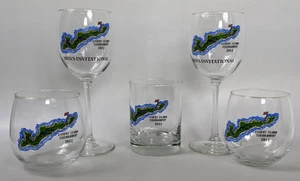RARE Fishers Island 2012 Golf Tournament Barware Glasses 5 Mixed - Picture 1 of 7
