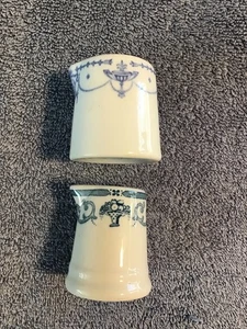 Vtg Restaurant Wear Pitcher Creamer BLUE Mini Individual Lot Scammell’s Trenton - Picture 1 of 11