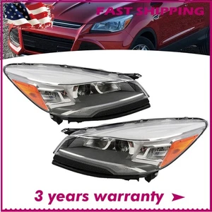 For 2013-2016 Ford Escape HID/Xenon LED DRL Projector Headlights Headlamps Pair - Picture 1 of 12