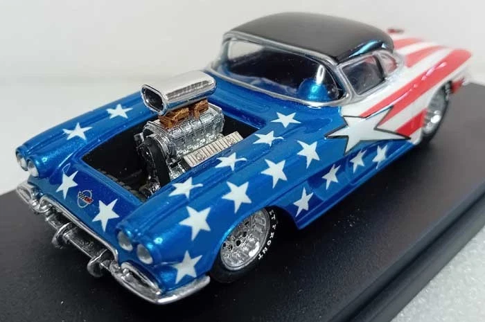 CHEVROLET CORVETTE 1962 CABRIOLET HARD TOP GASSER AM.FLAG KENTUCKY LEGEND KTL120 - Immagine 1 di 2