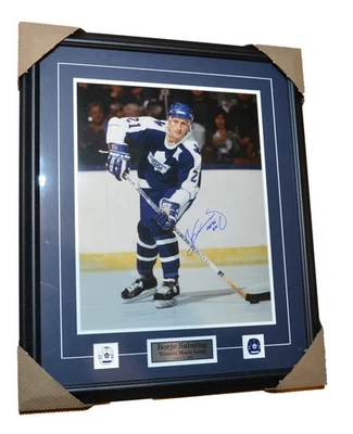 BORJE SALMING TORONTO MAPLE LEAFS FRAMED 16X20 SIGNED AUTOGRAPHED PHOTO COA - Image 1 of 4