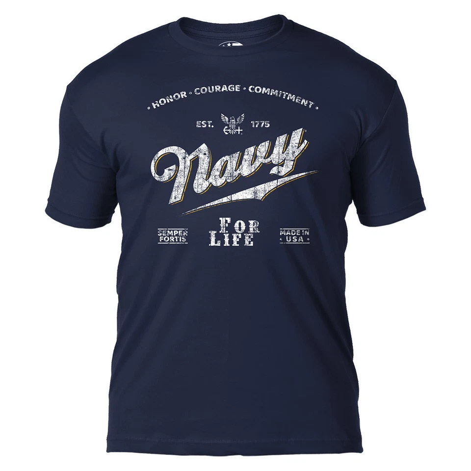 Camiseta masculina design 7,62 Marinha dos EUA For Life - Imagem 1 de 1