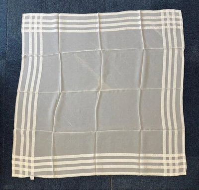 Gucci Seda 100 Blanco Rayas Bufanda Lujo Moda Accesorios Premium Foto 1 de 4