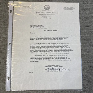 1940 Brief des California Detective License Bureau - Bild 1 von 5