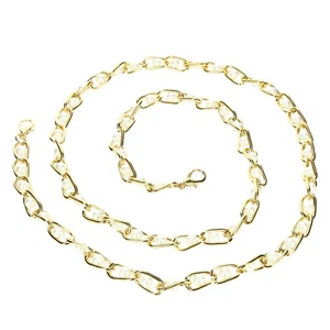 Bijou de Téléphone Chaîne Maille Perles Solide et Résistante 110cm Doré - Photo 1 sur 6