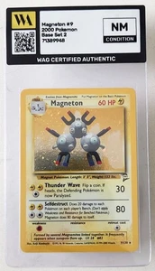 WAG Certified Nm Magneton 9/130 Base Set 2 Unlimited Holo Rare Pokémon Vintage  - Bild 1 von 2
