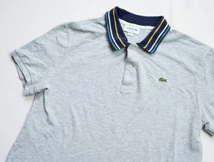 Lacoste Slim Tipped Polo shirt mens Short Sleeve top size 5 L Large Pique PH9431 - Picture 1 of 8