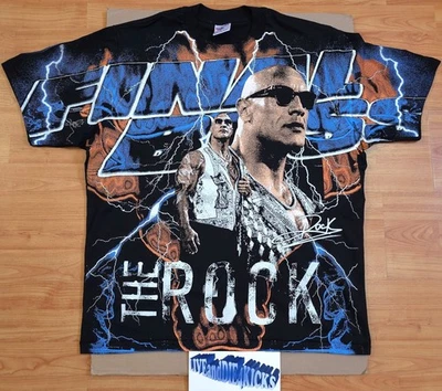WWE WWF IYKYK The Rock Final Boss Modern Boot Black T-Shirt Sz Large NEW DS - Image 1 of 4