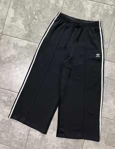 Pantaloni Adidas gamba larga pull on track donna L oversize retrò Y2K streetwear larghi - Foto 1 di 17