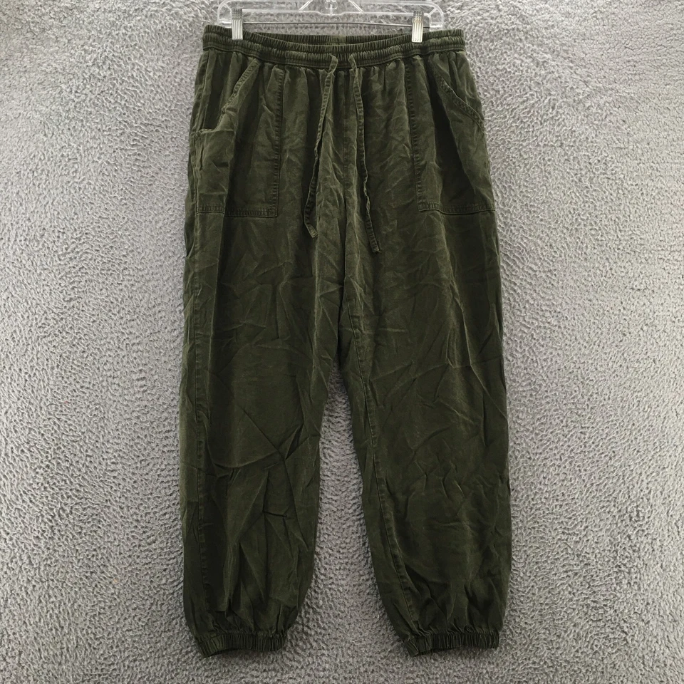 Pantalones de chándal ROSA Victoria Secret para mujer grandes (real 33x28) verde tiro alto Foto 1 de 4