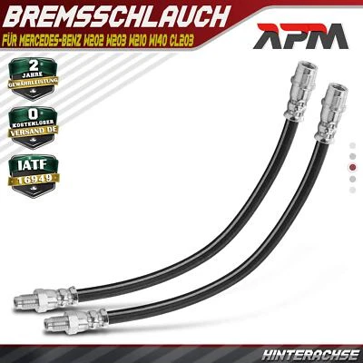 2x Bremsschlauch 308 mm Hinten für Mercedes C-Klasse W202 S202 W203 S203 CL203 - Bild 1 von 4